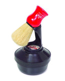OMEGA SHAVING CREAM AND BRUSH WITH STAND KIT - Prohibition Style