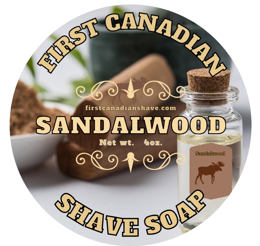 First Canadian Shave Soap Co. SANDALWOOD SHAVING SOAP Prohibition Style